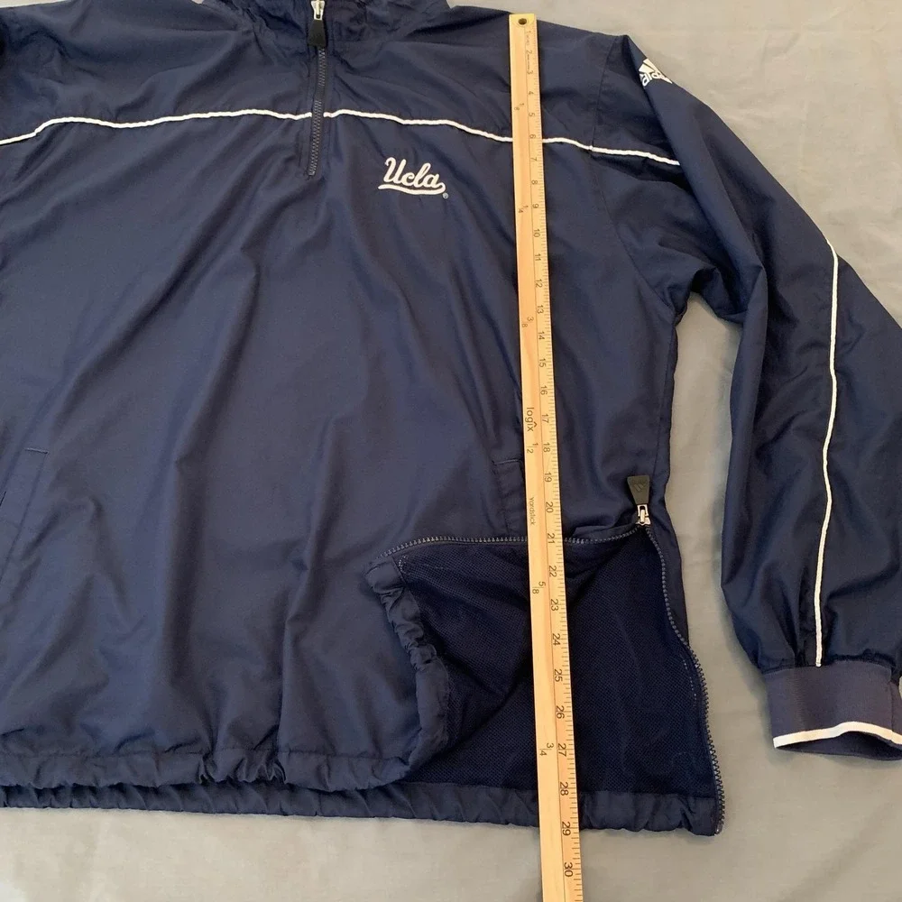 Vintage UCLA Bruins Adidas Windbreaker Mens XL Blue NCAA Basketball Pullover